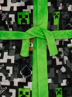 Vanilla Underground - Peignoir unisexe en polaire pour enfant Noir Minecraft Sale