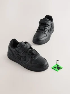 Next Noir Minecraft - School Fermeture par contact Elastic Lace Chaussures Hot