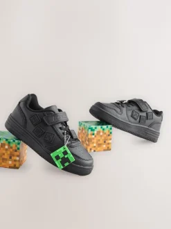 Next Noir Minecraft - School Fermeture par contact Elastic Lace Chaussures Hot