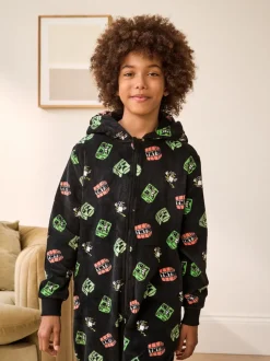 Next Noir Minecraft - Tout-en-un sous licence polaire (4-16ans) Clearance