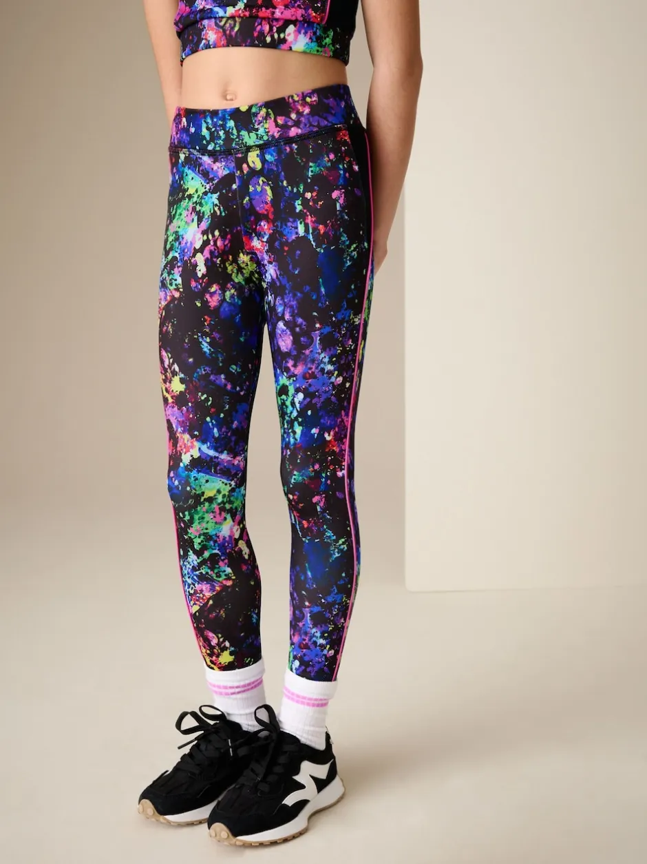 Next - Leggings de sport (3-16ans) Noir multicolore éclaboussures Hot