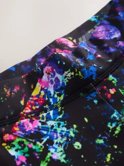 Next - Leggings de sport (3-16ans) Noir multicolore éclaboussures Hot