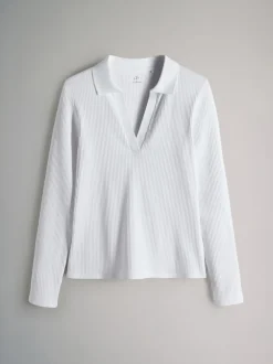 The Set Noir/ rose/ blanc - lot de 3 polos côtelés à manches longues New