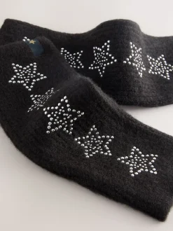 Rockett St George Noir Star Clouté - Chaussons New