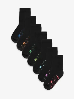 Next Noir tacheté  - Paquet de chaussettes rembourrées en coton riche 7 New