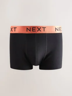 Next - Boxers hipsters riches en coton mélangé Noir Taille brillante Sale