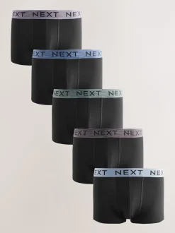 Next - Lot de 5 boxers Hipster Noir taille chinée Online