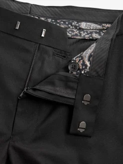 Next Noir Tape Detail - - Pantalon de costume de smoking Slim Fit (Slim Fit) Outlet