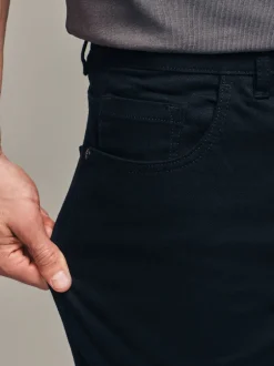 Next - Jeansextensible classique coupe fuselée régulière Noir uni Discount