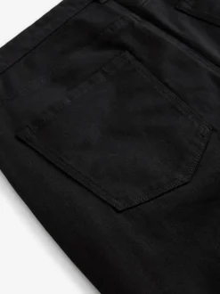 Next - Lit 1 place - Coupe ajustée Classic Jeans extensibles Noir uni Outlet