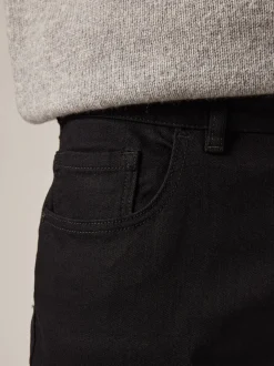 Next - Lit 1 place - Coupe ajustée Classic Jeans extensibles Noir uni Outlet