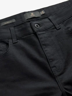 Next - Lit 1 place - Skinny Fit Classic Jeans extensibles Noir uni Clearance