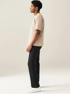 Next - Straight Fit Classic Jeans extensibles Noir uni Clearance