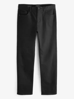 Next - Straight Fit Classic Jeans extensibles Noir uni Clearance
