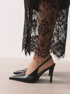 Next Noir/Animal - Chaussures à talons Forever Comfort® à bout pointu et à bride arrière Outlet