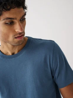 Next - Ajustement régulier - Lot de t-shirts essentiels en coton 6 Noir/ardoise/Gris chiné/Blanc/bleu marine/Bleu Online