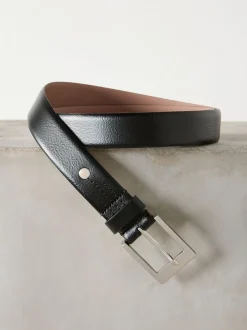 Next Noir/argenté - Ceinture N. Premium Made In Italie en Cuir