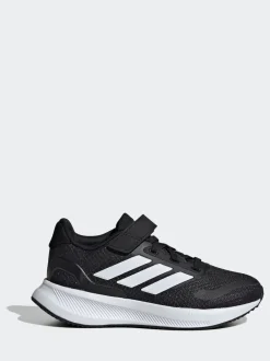 adidas - Baskets de course Runfalcon 5 à lacets élastiques pour enfant Noir/Blanc Sale