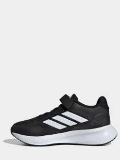 adidas - Baskets de course Runfalcon 5 à lacets élastiques pour enfant Noir/Blanc Sale