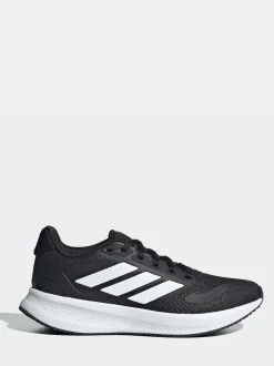 adidas - Baskets Runfalcon 5 Lace Running Junior Noir/Blanc New