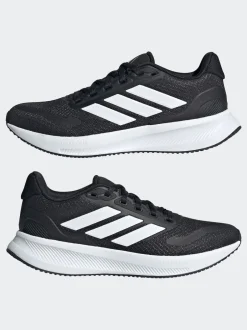 adidas - Baskets Runfalcon 5 Lace Running Junior Noir/Blanc New