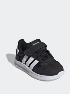 adidas Noir/Blanc - Run 70s 2.0 Baskets bébé à crochets et boucles Clearance