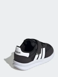 adidas Noir/Blanc - Run 70s 2.0 Baskets bébé à crochets et boucles Clearance