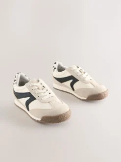 Next Noir/Blanc - Baskets à lacets Outlet