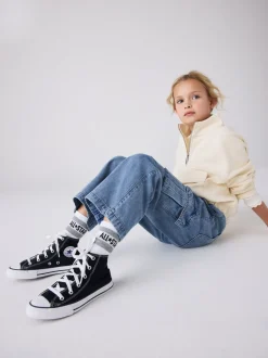 Converse Noir/Blanc - Baskets montantes Chuck Taylor junior Sale