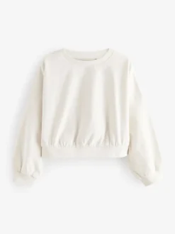 Next Noir/Blanc - Boxy Long Sleeve 100% Cotton Sweat Tops Pack de 3 (3-16ans) Sale