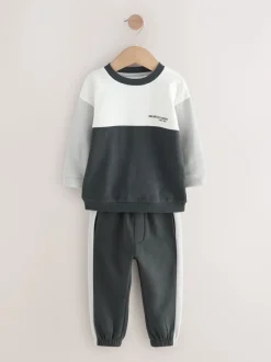 Next Noir/Blanc - Ensemble T-shirt et Jogging à manches longues (3mths-7yrs) Outlet