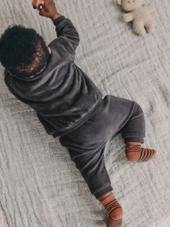 Next Noir/Blanc - Ensemble veste, haut et jogging en velours bébé (0mois-2ans) Best