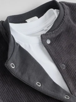 Next Noir/Blanc - Ensemble veste, haut et jogging en velours bébé (0mois-2ans) Best