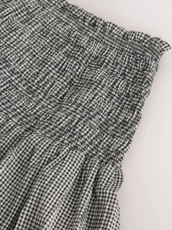 Next Noir/Blanc - Jupe longue vichy taille basse New