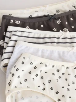 Next Noir/Blanc - Lot 5 caleçons à imprimé ditsy (1.5-16ans) Online