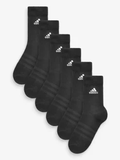 adidas Noir/Blanc - Lot de 6 - Chaussettes rembourrées Sale