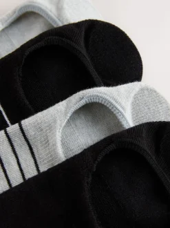 Next Noir/Blanc - Lot de 4 chaussettes de sport invisibles à rayures Hamish The Highland Cow Sale