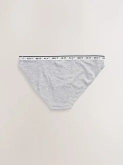 Next Noir/Blanc - Lot de 7 culottes à logo en coton Échancrure haute Hot