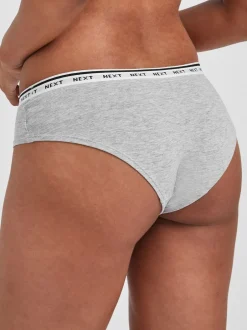 Next Noir/Blanc - Lot de 7 culottes à logo en coton Court Hot