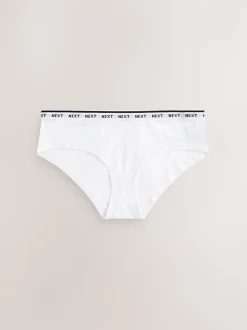 Next Noir/Blanc - Lot de 7 culottes à logo en coton Court Hot