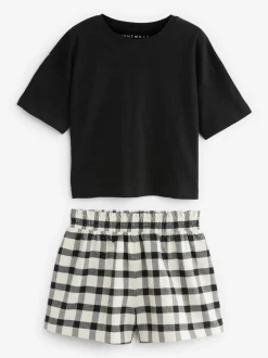 Next Noir/Blanc - Lot de 2 pyjamas à bas tissé (3-16ans) Sale