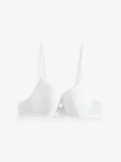 Next Noir/Blanc - Lot de 2 soutiens-gorge push-up pigeonnants en dentelle Outlet