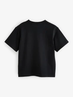 smALLSAINTS Noir/Blanc - Lot de 3 t-shirts décontractés Garçons à col rond Hot