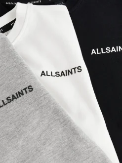 smALLSAINTS Noir/Blanc - Lot de 3 t-shirts décontractés Garçons à col rond Hot