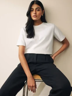 Next Noir/Blanc - Lot de 2 T-Shirts lourds à manches courtes Clearance