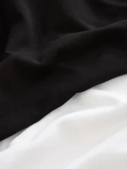 Next Noir/Blanc - Lot de 2 T-Shirts lourds à manches courtes Clearance