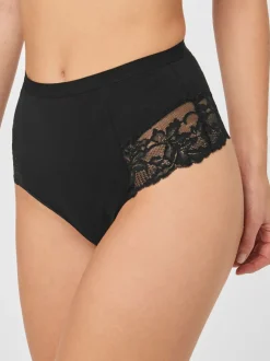 Next Noir/Blanc - Lot de Slips galbants gainants en coton 2 Clearance