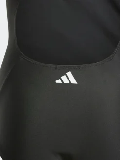adidas Noir/Blanc - maillot de bain 3rayures pour enfant
