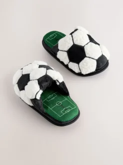 Next Noir/Blanc - Mules chaussons Football Online