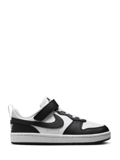 Nike - Baskets Junior Court Borough Low Recraft Noir/Blanc Outlet